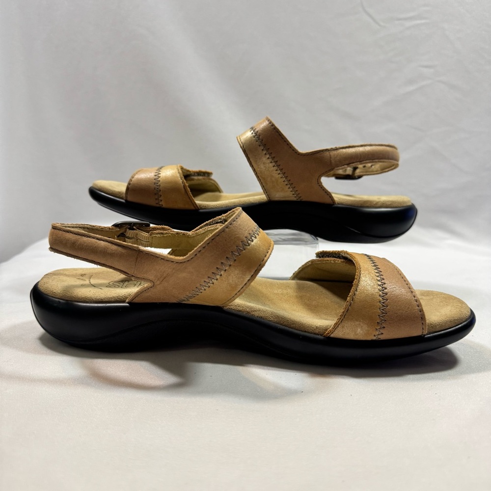 SAS Nudu Dawn Heel Strap Sandals Woman’s 8M Metallic Blush Pink Two-Tone Leather - Picture 5 of 16